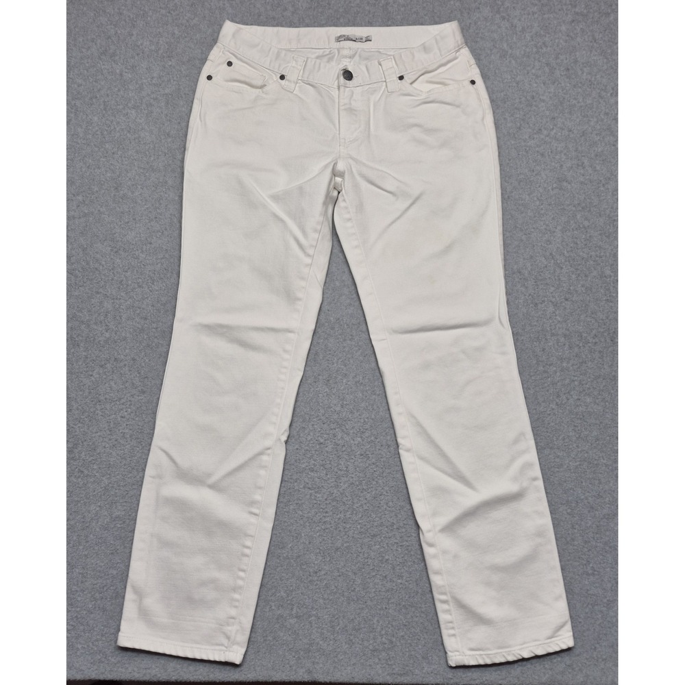 prAna Pants Jeans Womens 8 29 White Organic Cotton Stretch Slim 5-Pocket